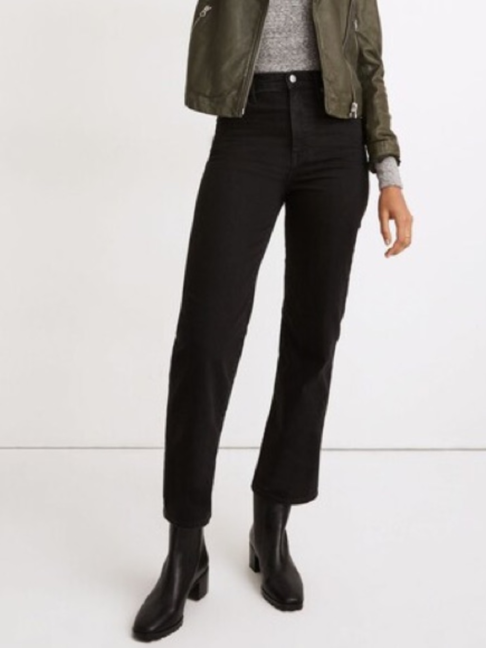 Madewell Slim Wide Leg Crop High-Rise Jeans in Lunar Wash Sz 27